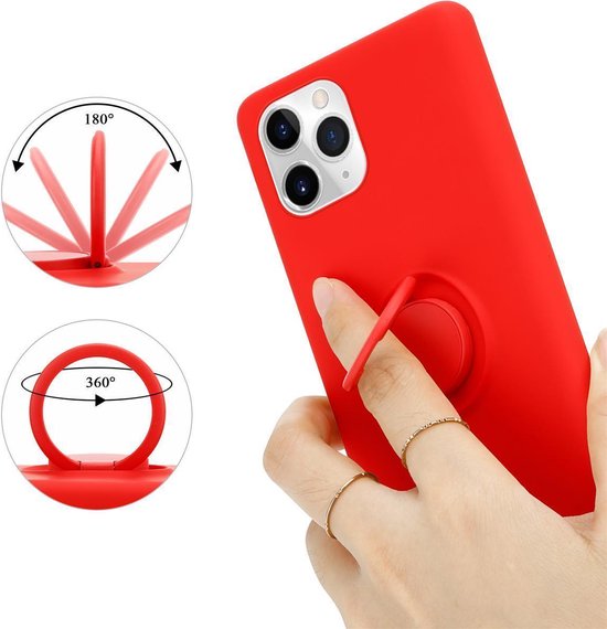 Coque Cadorabo pour Apple iPhone 11 PRO MAX en ROUGE LIQUIDE - Coque de protection en silicone TPU souple avec anneau
