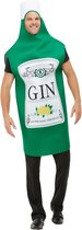 Smiffy's - Eten & Drinken Kostuum - Gin Fles Drank Kostuum - Groen - One Size - Carnavalskleding - Verkleedkleding