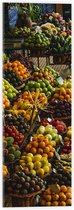 Acrylglas - Kleurrijk Fruit Kraampje - 20x60 cm Foto op Acrylglas (Met Ophangsysteem)