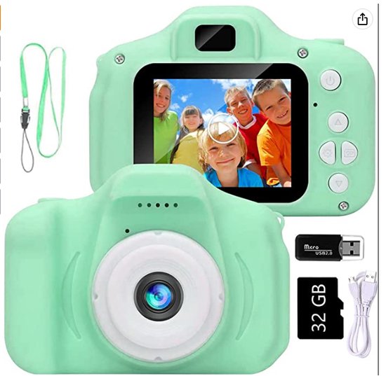 Horzel af hebben Minder Groen-32GB Kids Camera Digitale Vintage Camera Fotografie Video Camera Mini  Onderwijs... | bol.com
