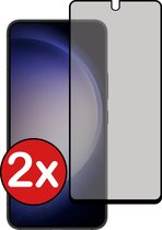 Screenprotector Geschikt voor Samsung S23 Screenprotector Privacy Glas Gehard Full Cover - Screenprotector Geschikt voor Samsung Galaxy S23 Screenprotector Privacy Tempered Glass - 2 PACK
