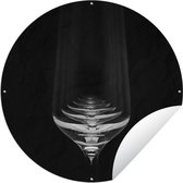 Tuincirkel Wijnglazen - 90x90 cm - Ronde Tuinposter - Buiten