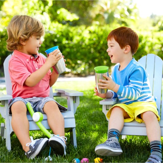 Munchkin Miracle® 360° Roestvrijstalen Sippy Cup - Koelt tot 10 uur - Anti-Lek Drinkbeker - 266ml - Blauw van Munchkin — afbeelding 4