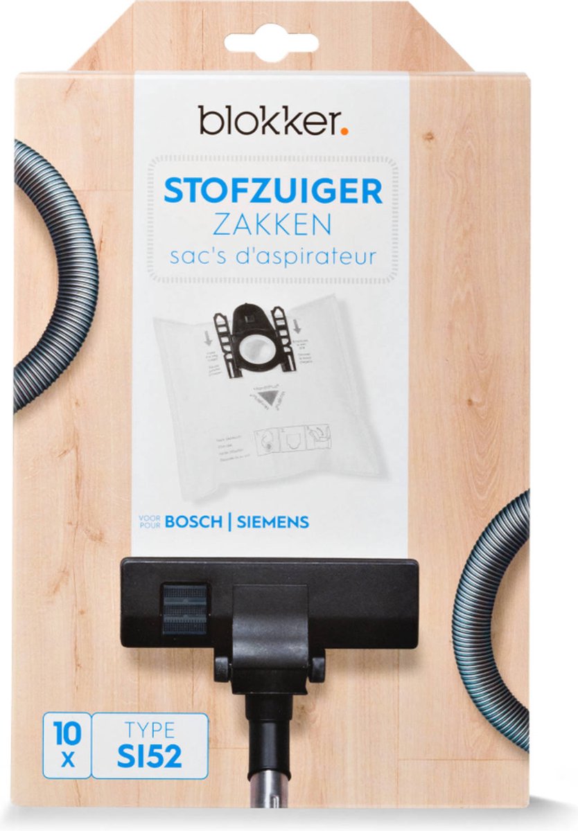 Blokker sac pour aspirateur Bosch, Siemens si52 - 10 pièces,Blokker stofzuigerzak Bosch, Siemens si52 - 10 stuks