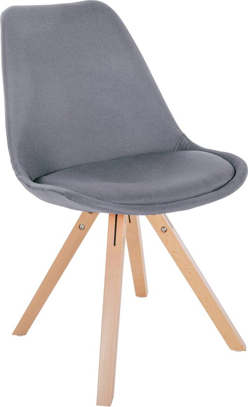 Japandi Eetkamerstoel Beige Bouclé Suki - Walnoot Frame