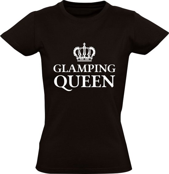 T-shirt femme Glamping Queen | camping | caravane | terrain de camping | des vacances