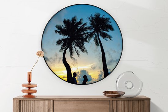 Hout - Groep Haaien Zwemmen Rond In De Zee - 120x40 Cm - 9 Mm Dik Foto Op Hout