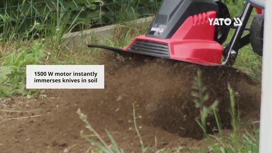 YATO Tuinfrees - 1500W - 6 messen - werkbreedte 40cm — afbeelding 3