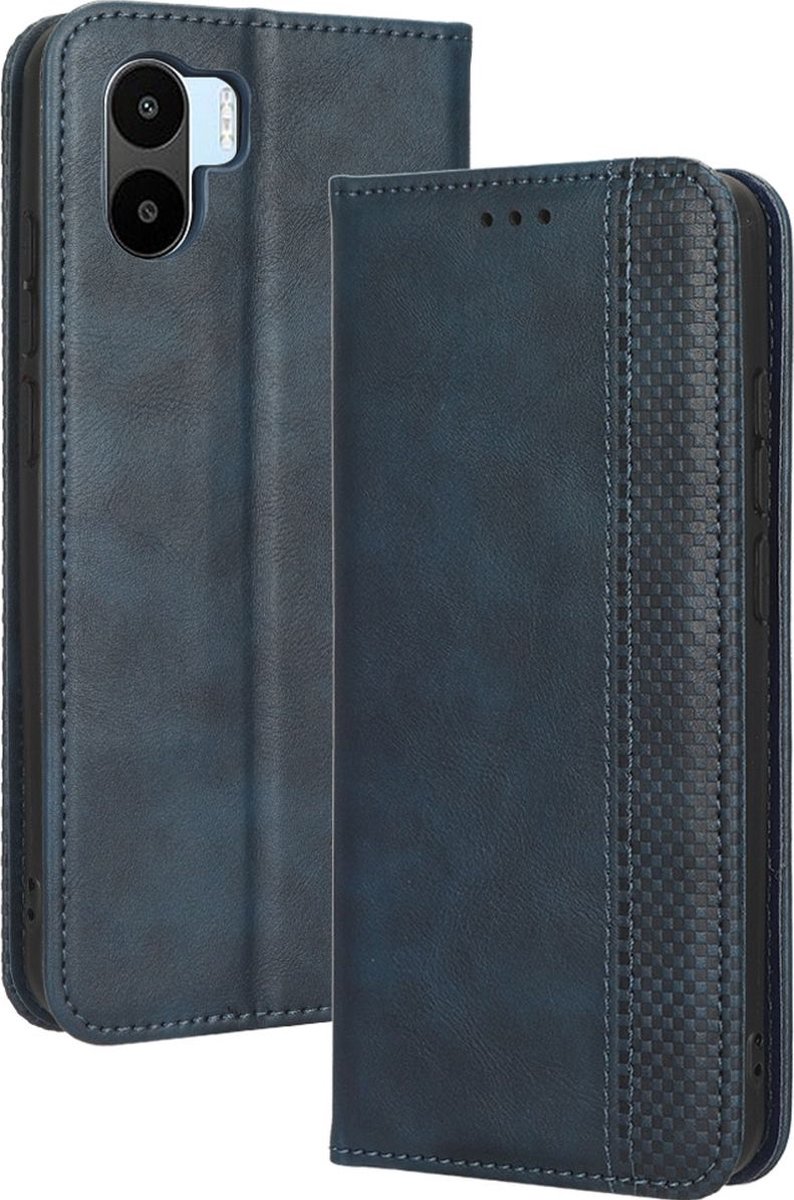 Mobigear Telefoonhoesje geschikt voor Xiaomi Redmi A1 4G Hoesje | Mobigear Sensation Bookcase Portemonnee | Pasjeshouder voor 3 Pasjes | Telefoonhoesje voor Pinpas / OV Kaart / Rijbewijs - Blauw
