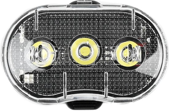 Benson Fietslamp - LED - wit - waterbestendig - 3 functies - incl. batterijen — afbeelding 2