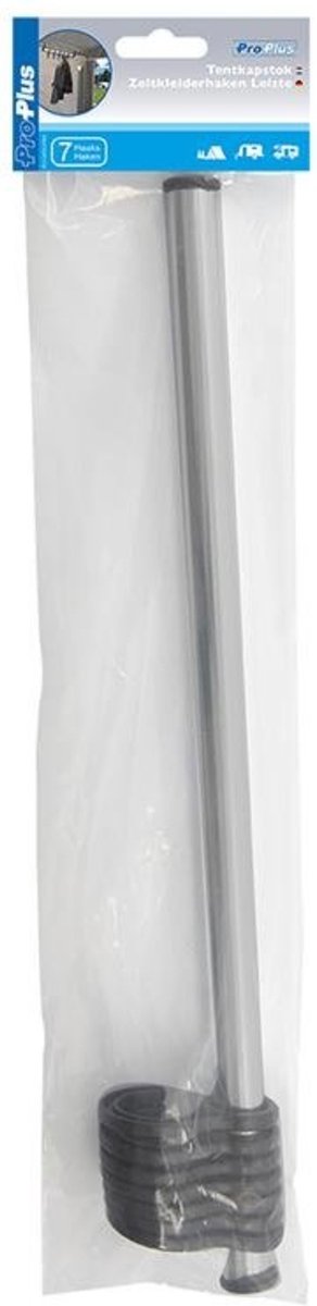 ProPlus Tentkapstok - Aluminium - 7 haken - 42 cm - Zilver/Zwart van Merkloos — afbeelding 4