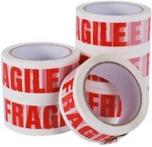 Fixman Inpaktape - Fragile - 48 mm x 66 meter - 6 stuks