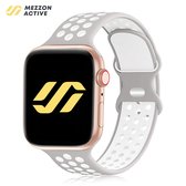 Geschikt voor Apple Watch bandje - Siliconen Sport - Wit - 38/40/41mm - Voor iWatch 1,2,3,4,5,6,7,8,SE