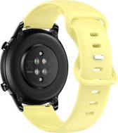 Bandje Geschikt voor Honor Magic Watch 2 42mm zachte siliconen Geel