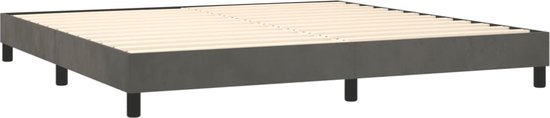 vidaXL-Boxspring-met-matras-fluweel-donkergrijs-200x200-cm