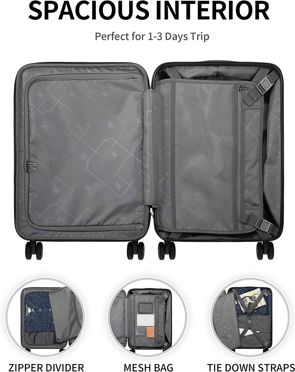 Trolley Suitcase Set, Handbagage / Lightweight 4 rolls carryon trolley