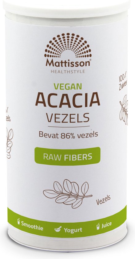Mattisson - Acacia Vezels - 86% Vezels - Acaciavezels Voedingsvezels Supplement - 350 Gram - Mattisson