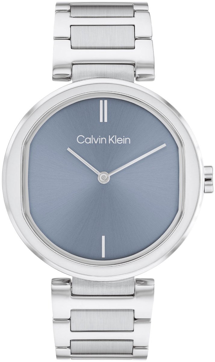 Calvin Klein CK25200250 Sensation Dames Horloge - Mineraalglas - Staal - Zilver - 36 mm breed - Quartz - Vouw-Vlindersluiting - 3 ATM (spatwater)