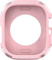 Cover Geschikt voor Apple Watch 8/7/6/5/4 45/44/22mm Carbonvezel – Roze