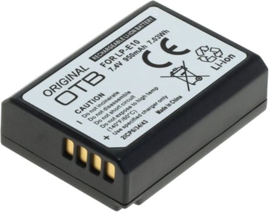 Canon LP-E10 accu 950mAh vervangende batterij voor Canon camera’s