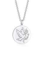 Elli Dames Halsketting Dames plaatje hanger duif in 925 sterling zilver
