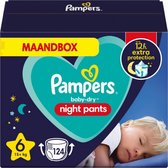 Pampers Night Pants - Taille 6 (15kg+) - 124 Diaper Pants - Mensual Box Night Diapers