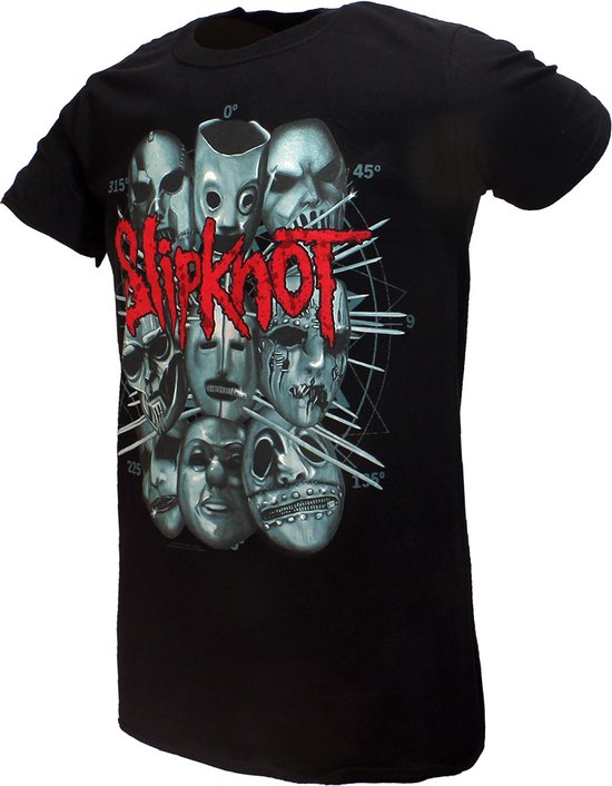 Slipknot Masks Band T-Shirt Zwart - Merchandise Officielle | bol