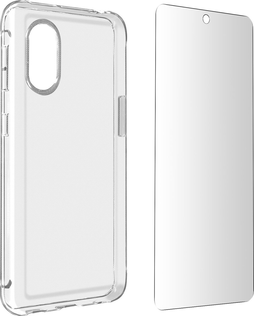 Samsung Xcover 5 Geval Zacht met 4Smarts Duidelijk Gehard Glas Screen Film