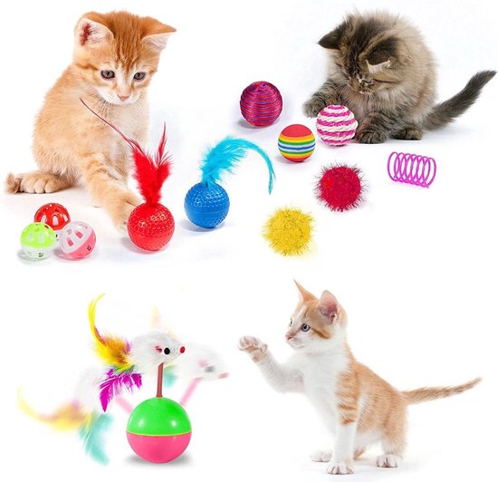 30 Delige Kattenspeelgoed Set - Met Catnip - Intelligentie - One size - Paars