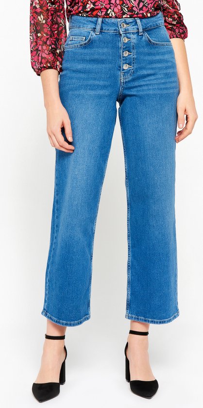 Lola Liza Jeans met hoge taille - Dnm - Med Blue - Maat 34 | bol.com