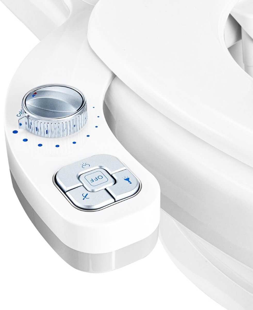 Bidet voor Toilet/WC - Dubbele Sproeier - Warm en Koud Functie - Wit