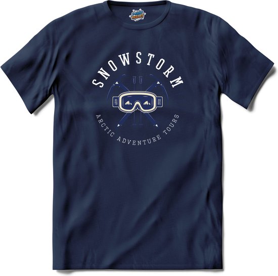Snow Storm Skiën Bier Winter sport TShirt Unisex Navy Blue