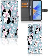 Flipcover OPPO A17 Telefoon Hoesje Cadeau voor Kleinzoon Hondjes