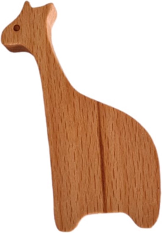 Wandhaakje 2 stuks - Wandhaakje dieren - Giraf - set van 2 - wandhaak - kapstok haakje - houten wandhaak - ophanghaak - ophanghaakje - deurknop - kastknop - meubelbeslag