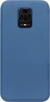 ADEL Premium Siliconen Back Cover Softcase Hoesje Geschikt voor Xiaomi Redmi Note 9 Pro/ 9S - Blauw