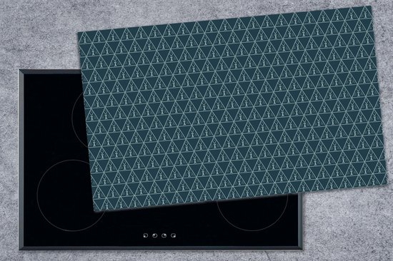 KitchenYeah® Inductie beschermer 91.2x52 cm - Design - Jongens - Driehoek - Kind - Kookplaataccessoires - Afdekplaat voor kookplaat - Inductiebeschermer - Inductiemat - Inductieplaat mat
