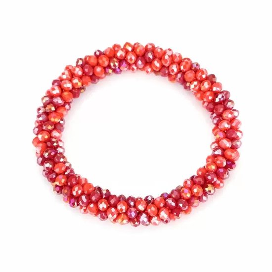 Bijoutheek Bracelet (bijou) petites perles Rouge