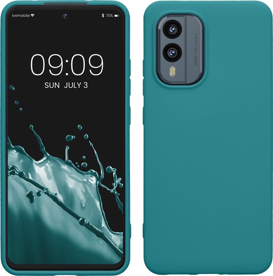 kwmobile telefoonhoesje geschikt voor Nokia X30 5G - Hoesje voor smartphone - Back cover in mat petrol