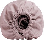 Yumeko hoeslaken katoen TENCEL™ roze chambray 140x200x30 - Biologisch & ecologisch