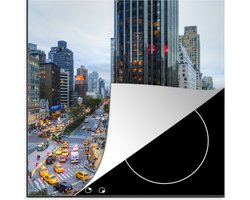KitchenYeah® Inductie beschermer 78x78 cm - Afbeelding van Broadway en Central Park West - Kookplaataccessoires - Afdekplaat voor kookplaat - Inductiebeschermer - Inductiemat - Inductieplaat mat