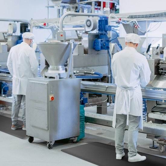 etm Tapis anti-fatigue - Soft-Tritt - Tapis d'atelier - Zwart - 60 x 500 cm