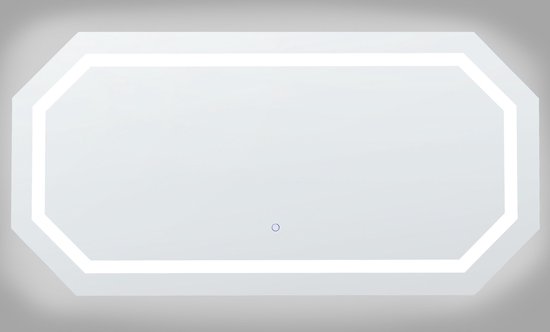 Beliani LOCMARIAQUER - Miroir LED- Argent - Glas