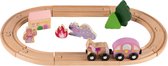 Playtive Houten spoorweg Treinbaanset - Prinses - Aanbevolen leeftijd: vanaf 1,5 jaar - Compatibel met gangbare houten rails- en houten stratensets - Rails van Europees beukenhout - Stimuleert de creativiteit, fantasie en fijne motoriek