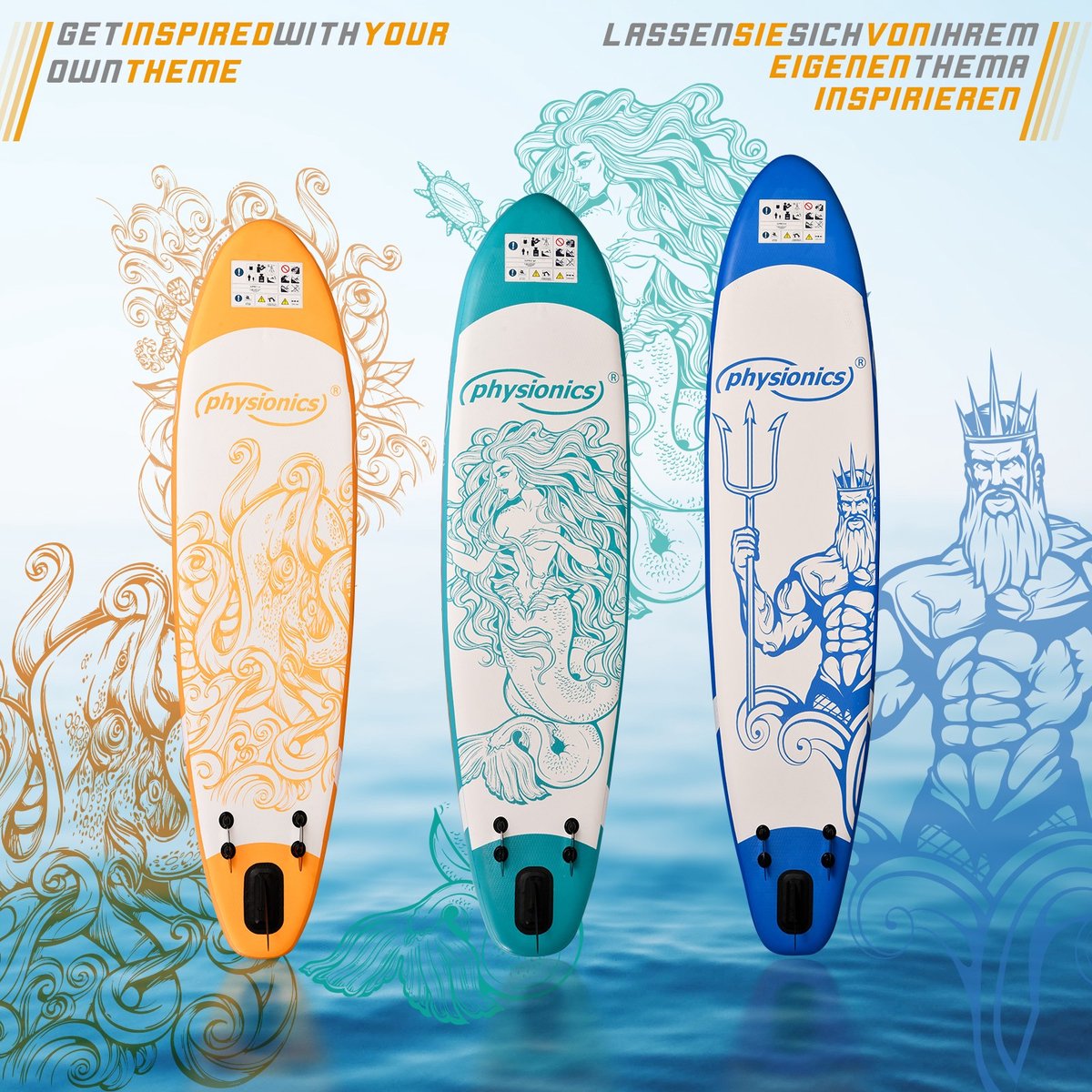 Stand Up Surf Paddle Board Gonflable 305 308 320 380 cm | PVC | jusqu'à