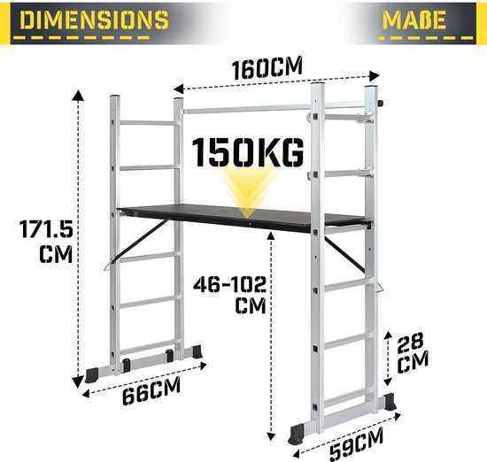 AMA P, modulair werkplatform 2. Stufe, Platformhoogte 0,4 m