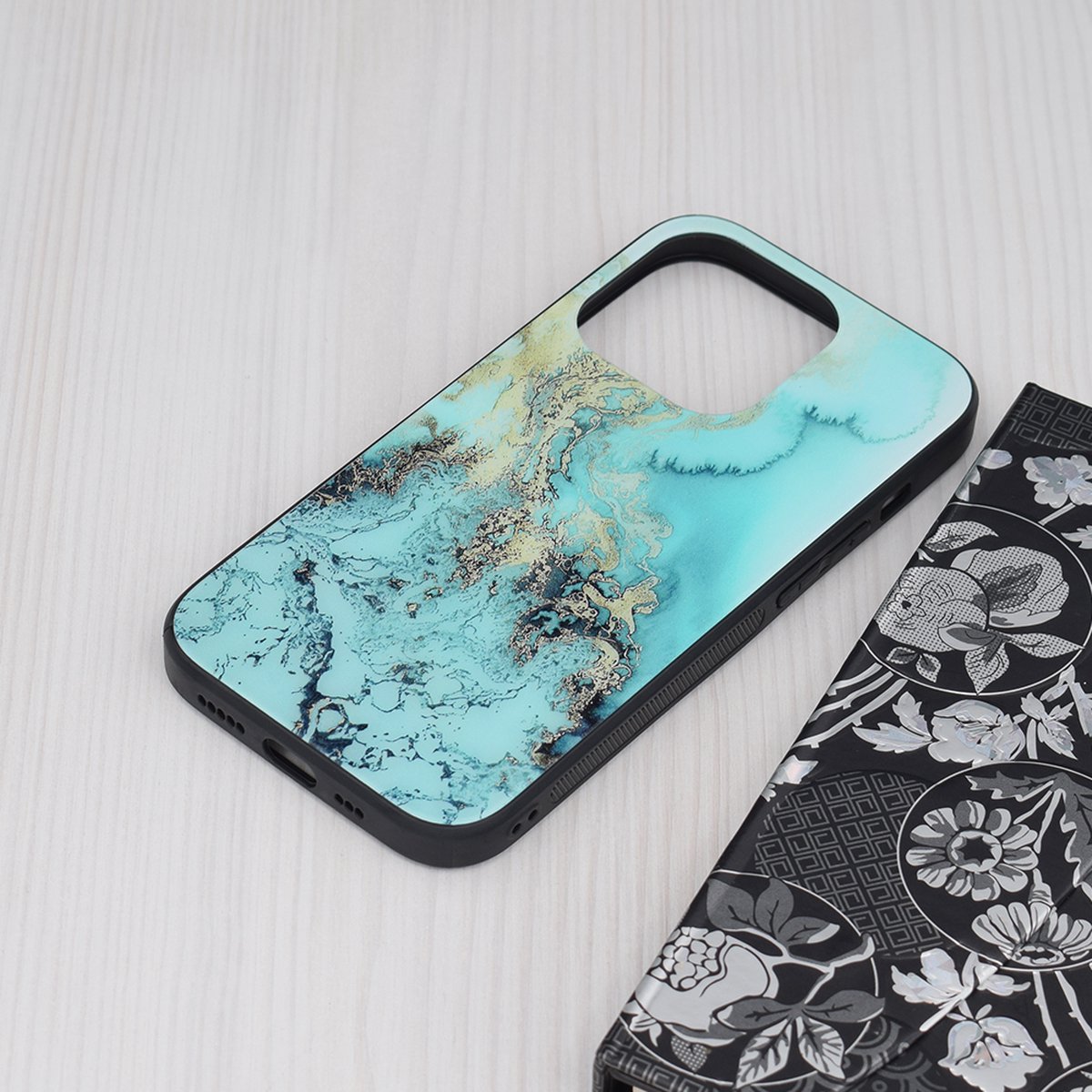 Techsuit - telefoonhoesje - Glas Series - iPhone 14 Pro - Blue Ocean