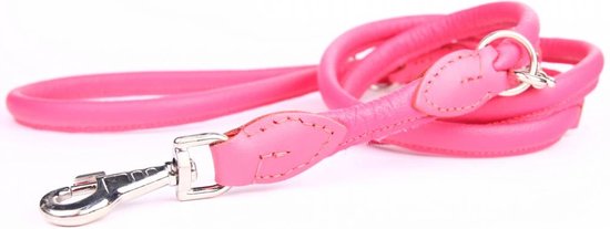Dog's Companion - Leren Politielijn Hond, 220cm - Lengte: 220cm (12 mm), Kleur: Bruin - Verstelbaar op 130-170-210 cm
