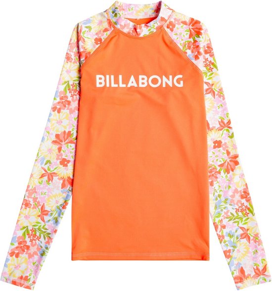 Billabong - UV-rashguard voor meisjes - Lange mouw - Swim - Oranje - maat 146-152cm