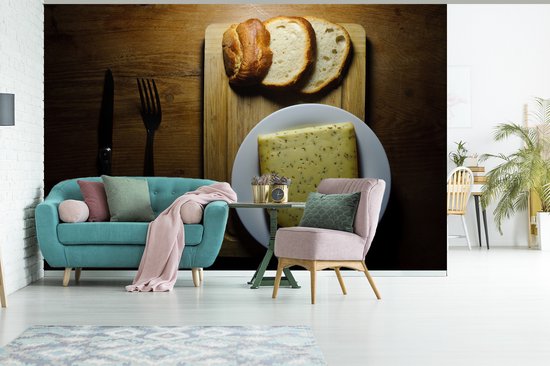 Fond d' fotobehang de fromage Gouda au cumin