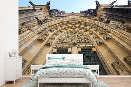 Papier peint Papier peint photo en vinyle - La cathédrale gothique de Prague largeur 450 cm x hauteur 300 cm - Tirage photo sur papier peint (disponible en 7 tailles)